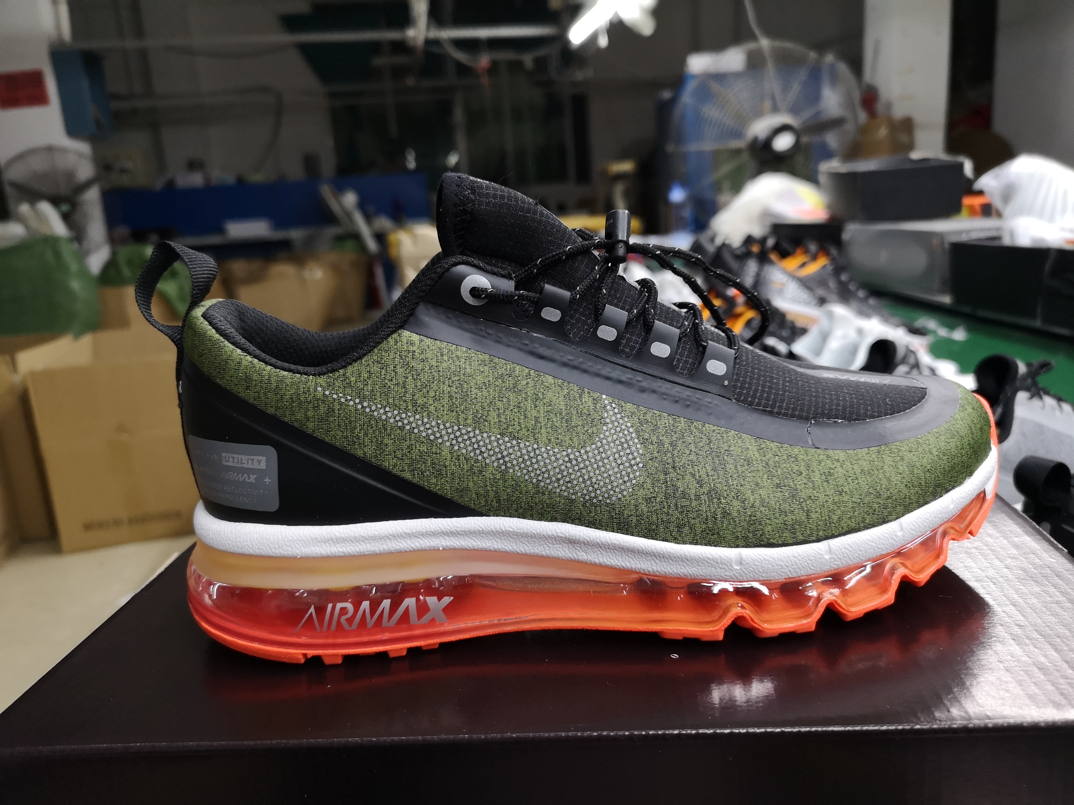Nike Air Max 2017 Waterproof Green Black Orange Shoes